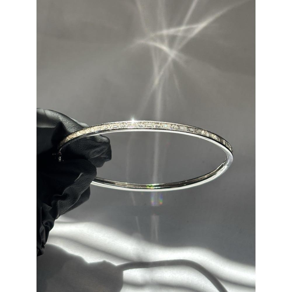 Sterling Silver & CZ QVC Ephinany Bangle Bracelet - Picture 6 of 14